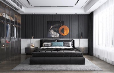 现代卧室3D模型下载